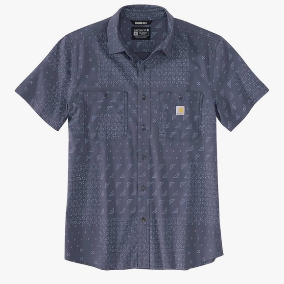 Carhartt Other - NWT Carhartt Men's Button Down Short Sleeve Shirt LT Large Tall Blue